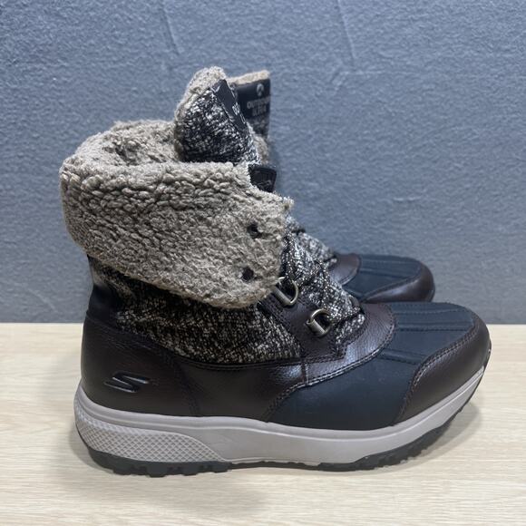 Skechers Air Cooled Goga Mat Outdoor Ultra High Boots Chocolate Womens Size 10 - Picture 2 of 16